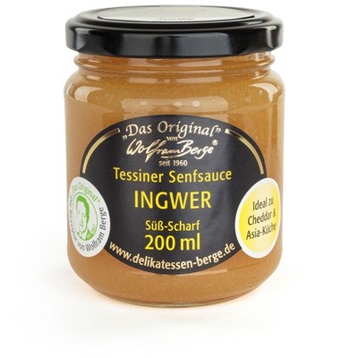 Tessiner Ingwer Senfsauce 200 ml süß scharfe Feinkostsauce (54,95 EUR/l)