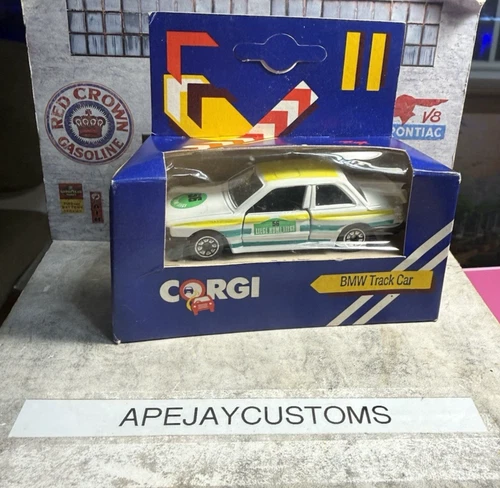 Vintage Corgi Toys Diecast Car NOS IOB 1984 J22 BMW Saloon Race Car