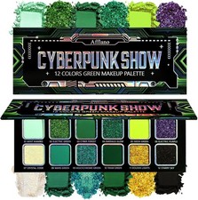 Green Eyeshadow Paltte, Multichrome Matte Glitter Forest Green Eyeshadow Makeup