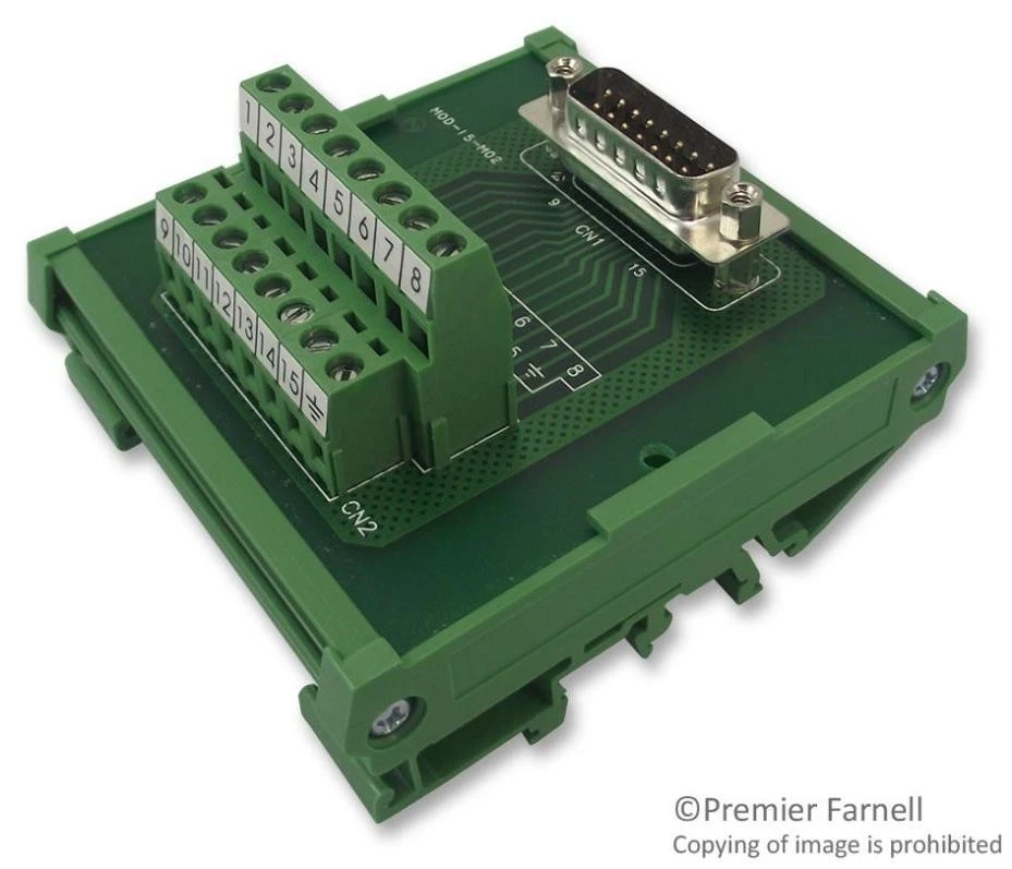 Terminal Block Interface, D Sub 25 Way Plug to Screw Terminals - MOD-25-M - Image 2 of 3