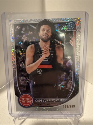 2025-26 Bowman Chrome Cade Cunningham Speckle Refractor /299 #BCV-74 Pistons
