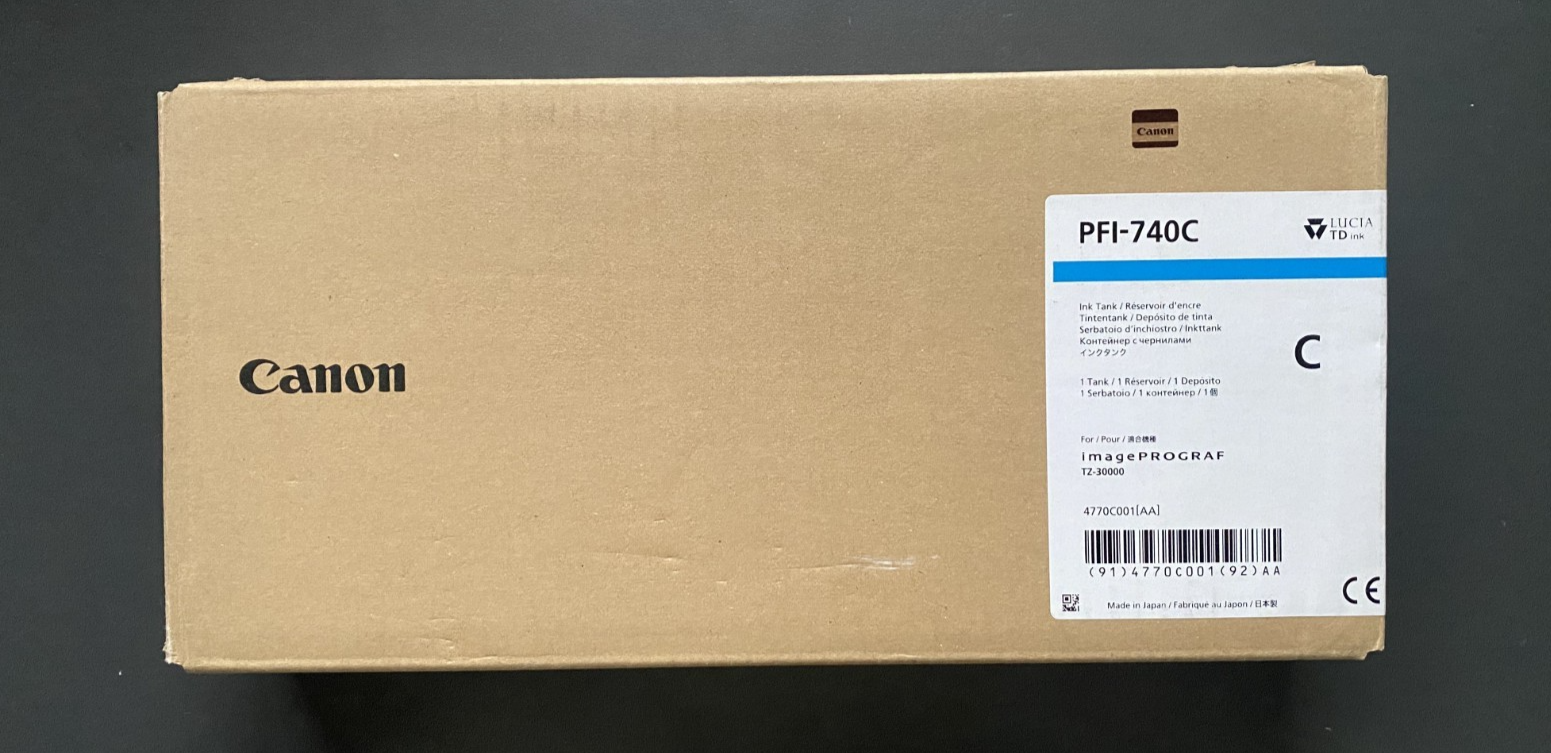 Genuine CANON PFI-740 Ink - CYAN / FOR TZ-30000 (INC VAT) BOXED