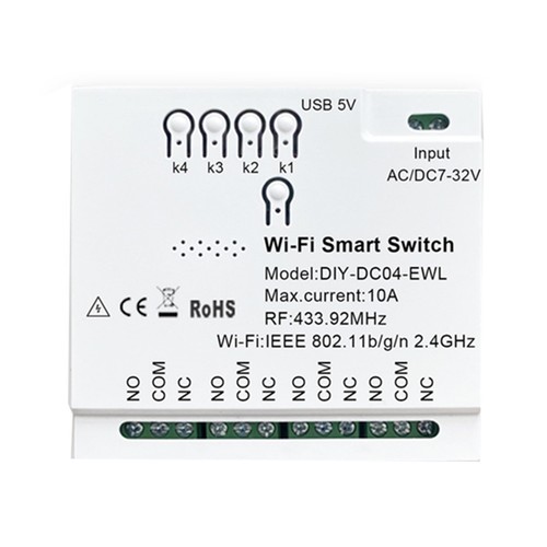 4CH WiFi Smart Switch RF433 2.4G WiFi Home Automation8919 | eBay