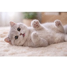 British Shorthair Cat Photo DIGITAL Image Product Picture 36X24 Printable