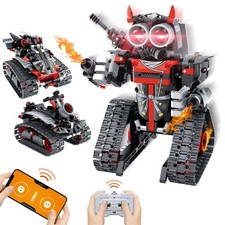 Remote Control Robot Building Kit for Boys 6-12, 3-in-1 STEM Remote  APP Con...