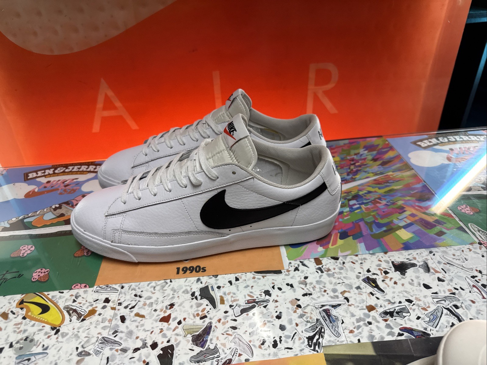 Size 13- Nike Men's Blazer '77 Vintage Low White Black
