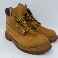 Timberland 6 Inch Premium Waterproof Wheat Nubuck Boots Junior Size 4M 12909