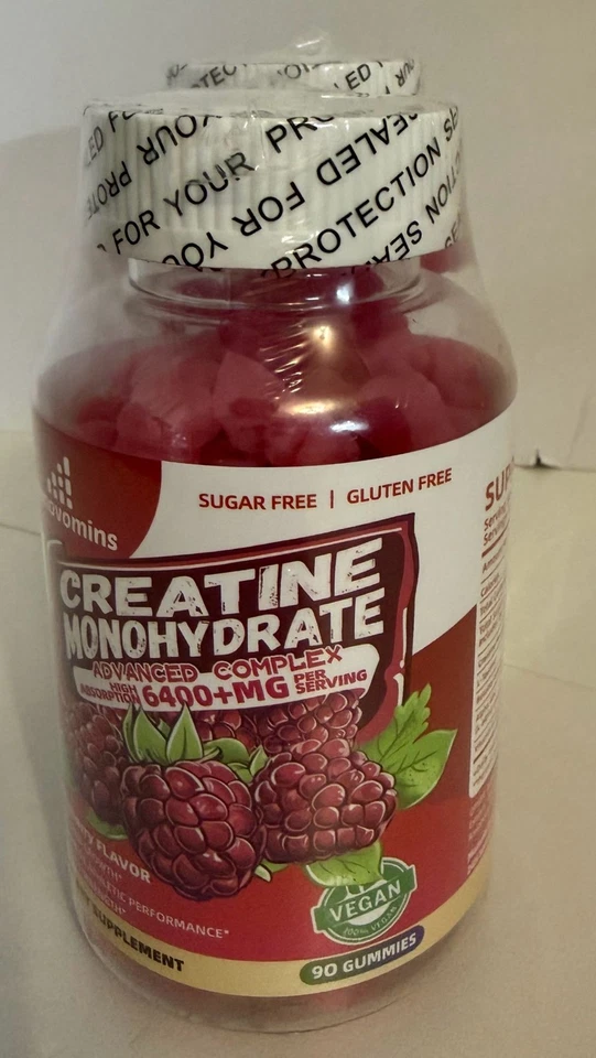 Openovomins Creatina Monohidrato Frambuesa Gomitas Paquete de 2 Sin Azúcar Nuevo Foto 4 de 4