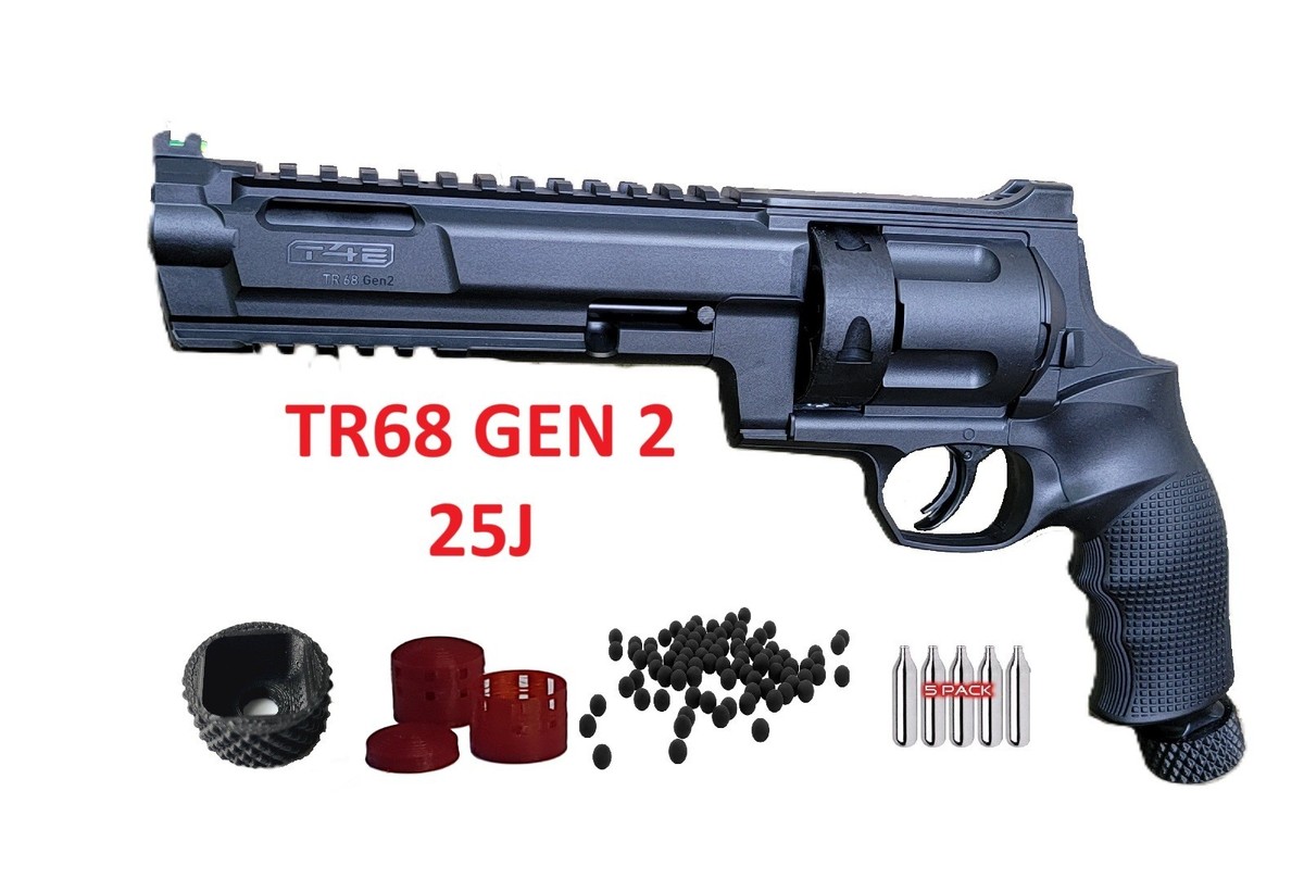 Umarex T4E TR68 (2292202) Paintball Revolver | NEW MODIFIED- 25J+