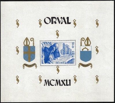 1941 Belgien Zettel Abtei Orval Belgique-Belgien gezähnt Mi. 11I