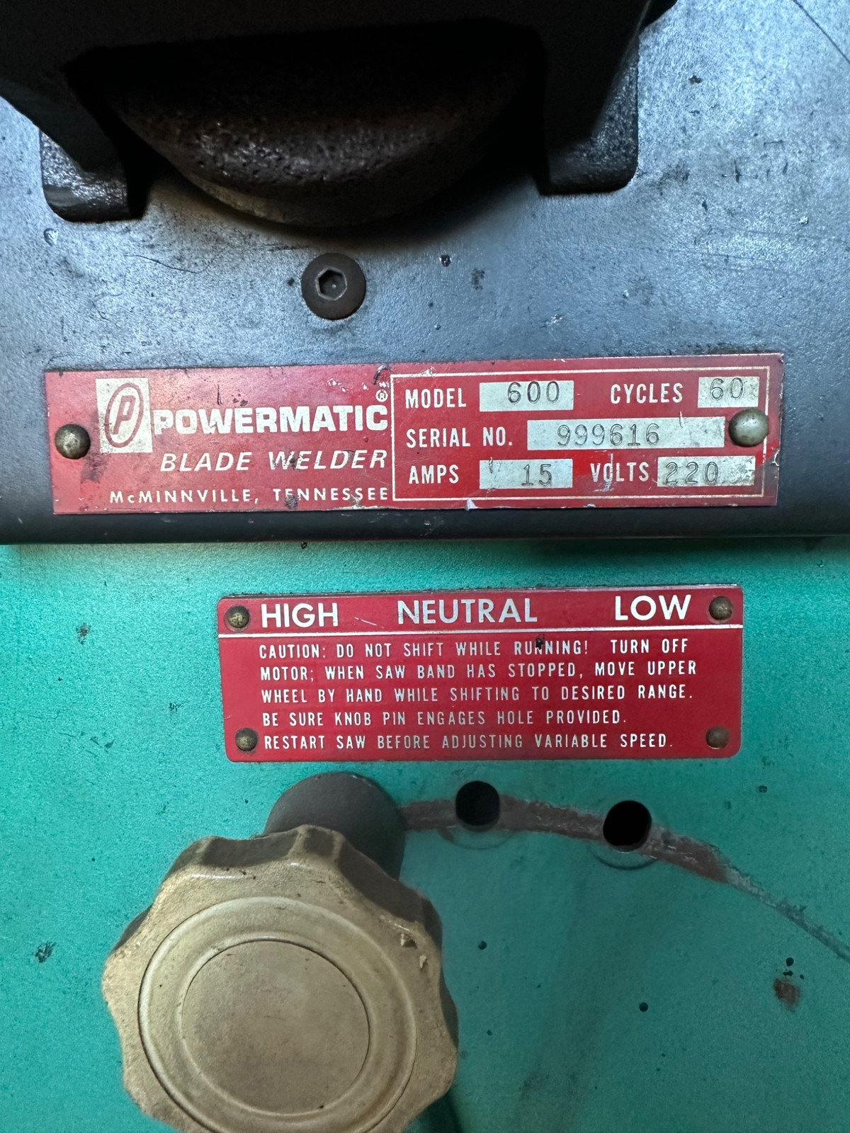 Powermatic 87 Vertical Band Saw #7479 #1