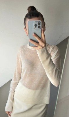 Massimo dutti studio wollpullover rollkragen weiss gr S/M NEU