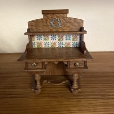 Vintage Dolls House German Oak Washstand