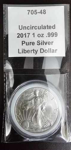 2017 Silver Eagle 1oz. Fine Silver $1 Dollar Coin Uncirculated  Coin Co