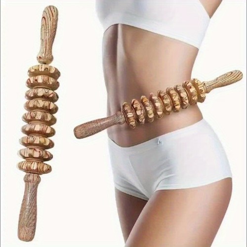 Holz Hand Körper Roller Massagegerät Triggerpunkt Muskel Werkzeug - Bild 11 von 11
