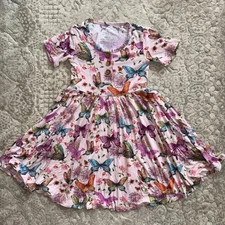 Posh Peanut Bamboo Butterfly Dress Girls 4T