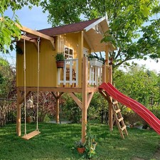 Stelzenhaus Jonas XL-A1 | Kinderspielhaus | Kinderrutsche | Kinderschaukel