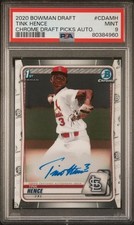 2020 Bowman Draft Tink Hence Chrome Draft Picks Auto 1st Bowman PSA 9