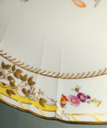 KPM Potsdam Rocaille serving / cake plate, flowers yellow border gilt leaves — photo 7