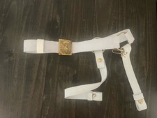 War Of 1812 Era / Antebellum Militia Saber Belt- White Buff