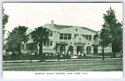 Horace Mann School San Jose CA Vintage Postcard Early 1900s Architecture