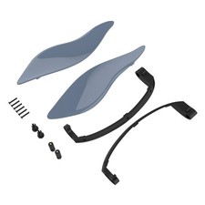 (Gunship Gray) rcycle Air Deflectors Batwing Fairing Wind for '14-Later Harley