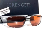 SERENGETI ANZIO 2 Gunmetal POLARIZED Drivr Mineral Brown GLASS Sunglass SS531001