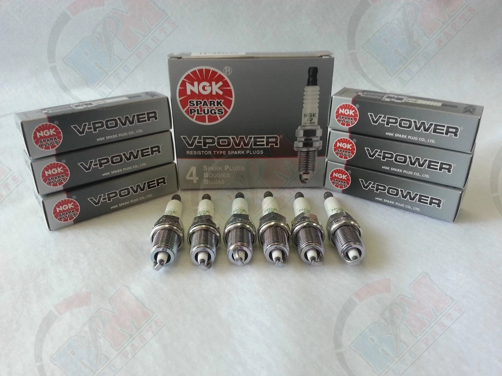 6-New NGK V-Power Copper Spark Plugs LZTR4A11 #5306 Made in Japan