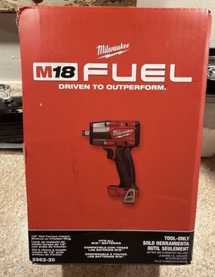 Milwaukee 2962-20 M18 Fuel 1/2'' Mid-Torque Impact Wrench with Friction Ring -...