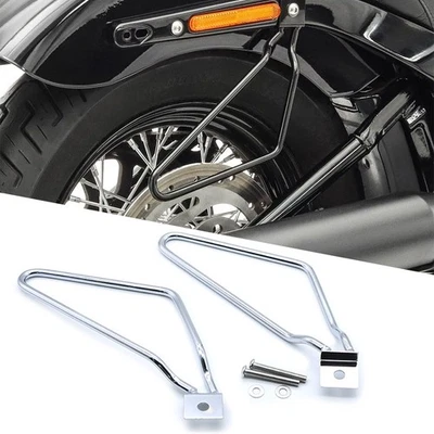 Support de support de sac de selle en chrome pour Harley Iron XL883 Fat Bob FXDF - Photo 1/4