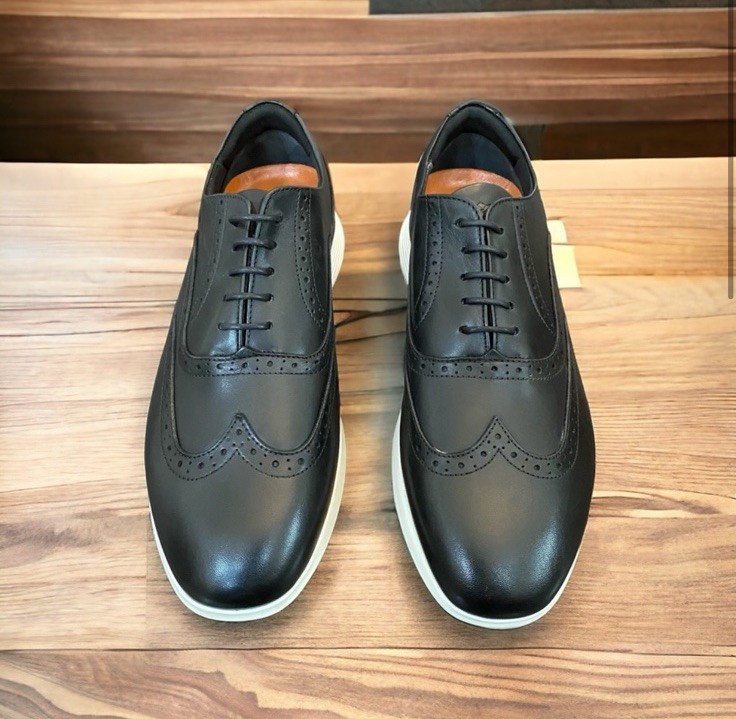 Wolf and Shepherd Mens Derby Wingtip leather lace up Shoes  display picture 3