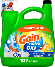 Ultra Oxi Liquid Laundry Detergent, 107 Loads, 154 Fl Oz, Waterfall Deligh 0.16 per gallon