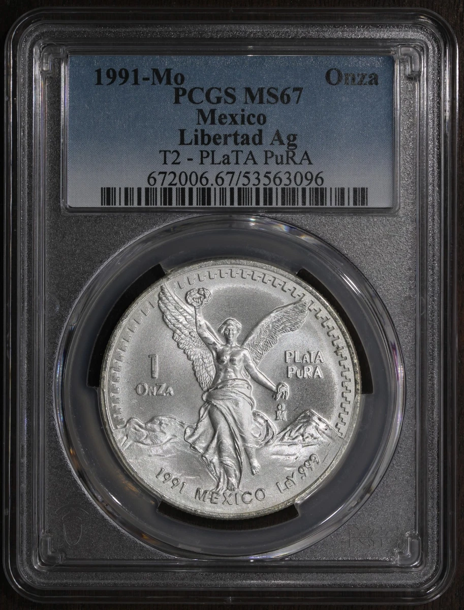 1986年 メキシコ リベルタッド銀貨 PCGS MS67 1オンス　高鑑定 Mexican Libertad MS 67 Silver Bullion Coins for sale | eBay