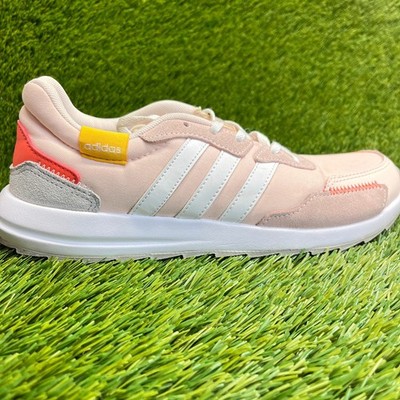 Adidas Retrorun Womens Size 7.5 Pink White Athletic Running Shoes Sneakers