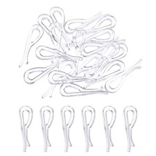 150 Pcs 1.48 Inch U Shape Alligator Clip, Shirt Clip, Clear