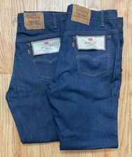 Vintage Orange Tab 38x32 Boot Cut Levi Jeans 20516 0914 Saddleman USA 80s Flawed