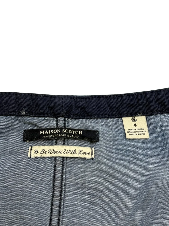 Maison Scotch Damen Kurzarm Denim Overall Größe 4 - L - Bild 4 von 4