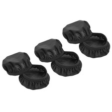 3 Pairs Black Fabric Washable Headphone Covers Fits 3.54"-4.33" Earphones/