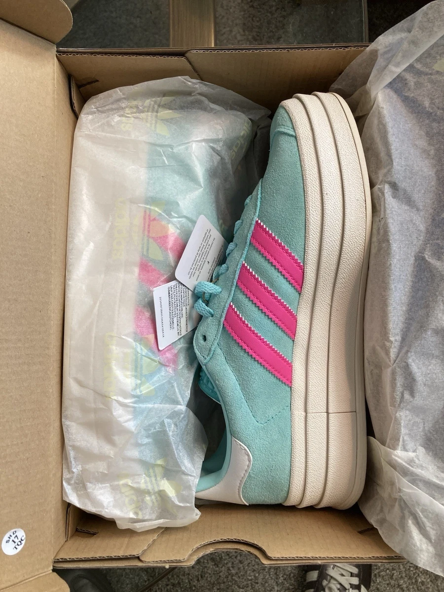 adidas Gazelle Bold Flash Aqua Lucid Pink W for sale | eBay