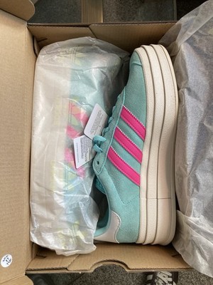 Adidas Women s Gazelle Bold Flash Aqua/Lucid Pink/Cloud White, 6.5 U.S.