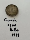 1939 CANADA SILVER DOLLAR COIN USED CIRCULATED AUTHENTIC