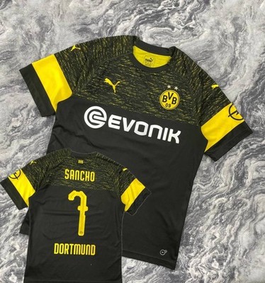 Puma Borussia Dortmund 2018 2019 Sancho #7 Away Shirt Soccer
