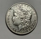 1884 S MORGAN DOLLAR AU DETAILS