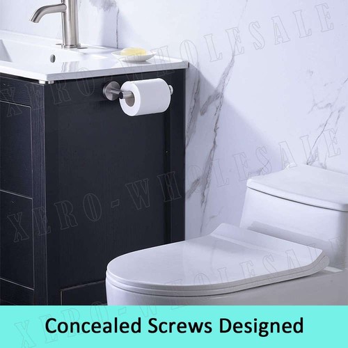 Mounted Toilet Paper Roll Holder Stainless Steel Hook Bathroom Wall Storage AU - Picture 11 of 14