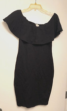 Windsor Skater little black dress LBD off shoulder bodycon size large