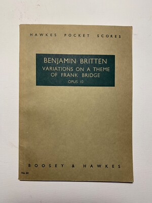 Noten. Britten. Opus 10. Variations on a Theme of Frank Bridge. Taschenpartitur.