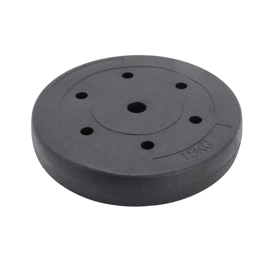 2x 15KG Weight Plates for Gym Barbell Vinyl 1" Standard Home Dumbbell Discs - Image 3 of 4