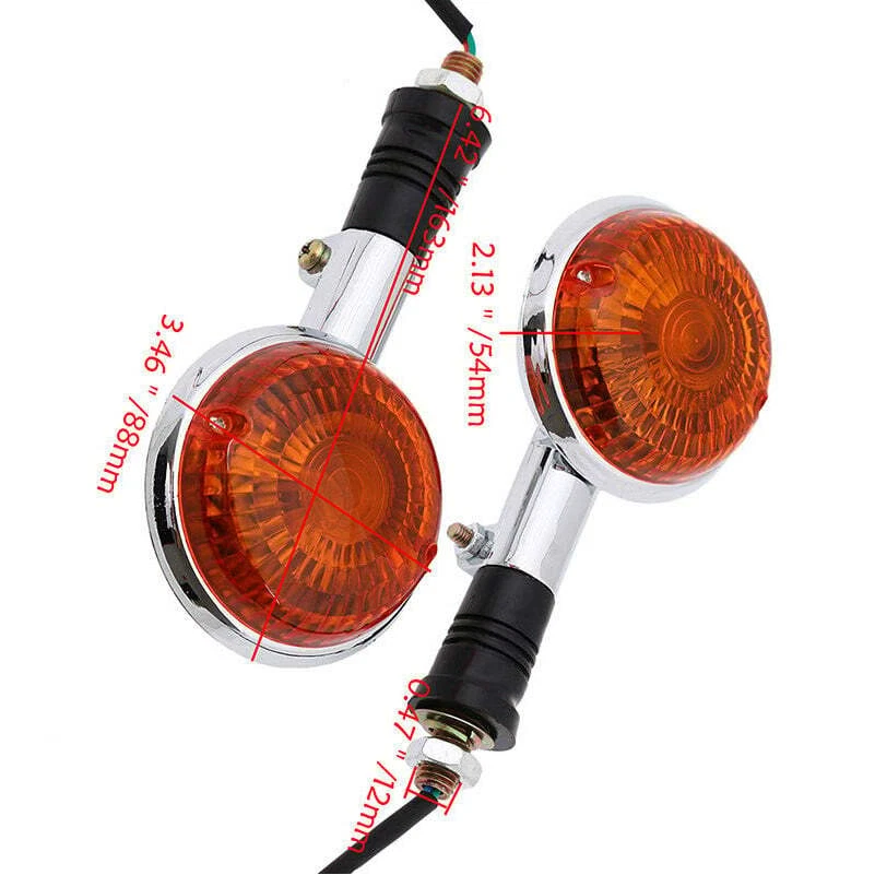 2 X Intermitente indicador de luz de señal de giro para Yamaha XV400 Virago XV250 V-MAX1200 Foto 4 de 4