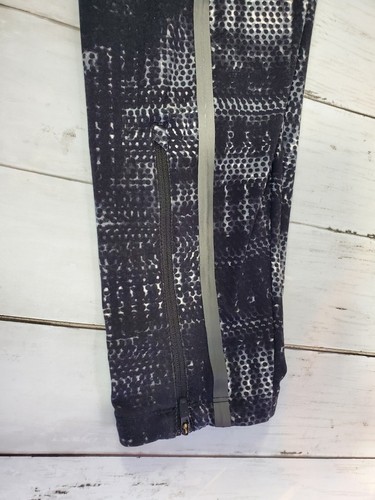 Nike Luxe Leggings Reflective Womens Sz L Large Running Ankle Zip Up 583156-011  - Foto 15 di 15