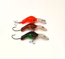 (3) Vintage Worden's Hawg Boss Stinger Crankbait Fishing Lures Lot of 3